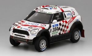 模型車　スポーツカー　ミニレーシング＃チームダカールラリーモデルmini all4 racing 313 xraid team dakar rally 2016 143 model