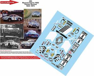 【送料無料】模型車 スポーツカー デカールアルパインルノーラリーラリーdecals 118 ref 493 alpine renault a110 therier rac rally 1973 rally wrc