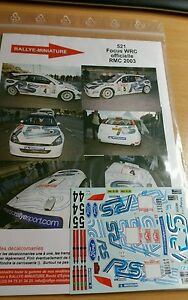 模型車　スポーツカー　ステッカー118521フォードフォーカスwrc markkoマーティンカーロ2003