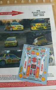 【送料無料】模型車　スポーツカー　デカールスズキアンダーソンラリーモンテカルロラリーdecals 118 ref 908 suzuki ignis s1600 andersson rally monte carlo 2005 rally