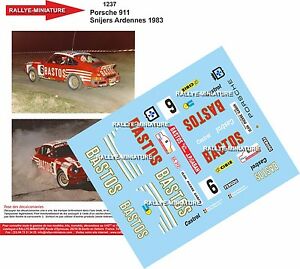 【送料無料】模型車　スポーツカー　ステッカーポルシェアルデンヌラリー