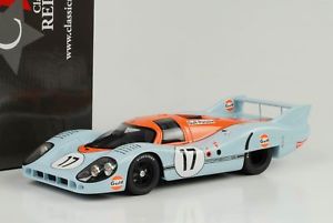 【送料無料】模型車　スポーツカー　ポルシェ＃ルマンベル1971 porsche 917 lh 17 gulf 24h lemans siffert bell 118 cmr