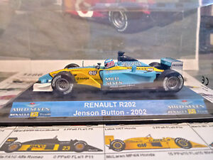 【送料無料】模型車 スポーツカー ルノーバトンユニバーサルマイルドセブンデカールボタン143 renault r202 jenson button by universal hobbies with mild seven decals