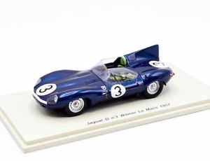 【送料無料】模型車　スポーツカー　ジャガータイプルマンスパークボックスjaguar dtype n 3 winner 24h le mans 1957 43lm57 spark 143 in a box rare
