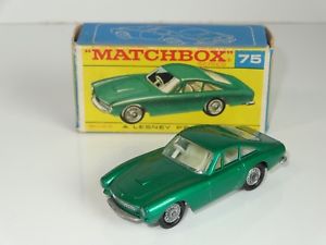 【送料無料】模型車　スポーツカー　マッチフェラーリシルバーベースボックスnb matchbox lesney ferrari berlinetta 75 rare silver painted base f box