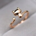 【送料無料】猫 キャット リング hanzhoweel djj055hanzhoweel djj055 gold inlaid cat birthday gif...
