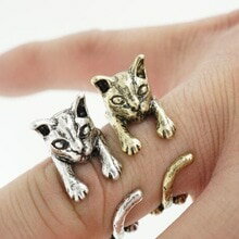 【送料無料】猫　キャット　リング　リングshuangshuo min 1pc 2016 anel anillo gato rings for women