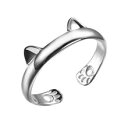 【送料無料】猫 キャット リング シルバーエンゲージメントwedding ring silver engagement gift women open jewelry cat