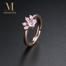 【送料無料】猫　キャット　リング　maxgoodsmaxgoods cute bear paw cat claw ring for women opening