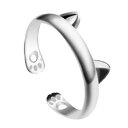 【送料無料】猫 キャット リング humano finohumano fino cute silverplated cat ears ring for wome...