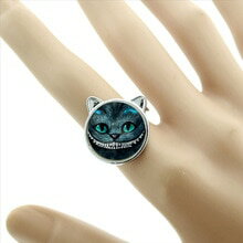 【送料無料】猫　キャット　リング　リングチェシャーリングhzshinling cheshire cat ring for women adjustable ring for