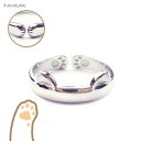 【送料無料】猫 キャット リング ジュエリーシルバーメッキデザインリングfanrar jewelry silver plated cat ear design ...
