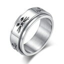 【送料無料】猫 キャット リング ステンレスromadromad ring for women men stainless steel spinner rotable