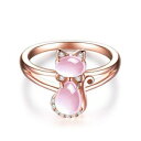 【送料無料】猫 キャット リング blingロマンcolorful bling romantic rose gold color cute ring for women