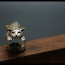 【送料無料】猫 キャット リング グリーンスカイアジャスタブルリングジュエリーgreen sky sleeping adjustable cat ring jewelry charms(4)