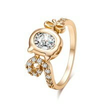 【送料無料】猫 キャット リング aaaジルコンluxury aaa zircon engagement rings for women wedding female