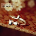 【送料無料】猫 キャット リング modaone925スターリング3dmodaone real 925 sterling silver ring animal ...