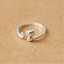 【送料無料】猫 キャット リング modaone925スターリング3dmodaone real 925 sterling silver ring animal ...