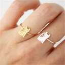 【送料無料】猫　キャット　リング　woojilawoojila flat engraving cat pure manual copper rings color