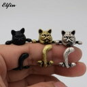 【送料無料】猫 キャット リング ブドウガーフィールドベルelfin vintage adjustable garfield cat men rings for...