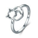 yzL@Lbg@O@moonrocygfBmoonrocy silver color cute cat simple trendy ring for women