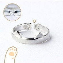 【送料無料】猫 キャット リング shuangshuoシルバーshuangshuo silver plated simple jewelry rings for women