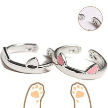【送料無料】猫　キャット　リング　siyisiyi open scrub claw rings for women men cat ear cute