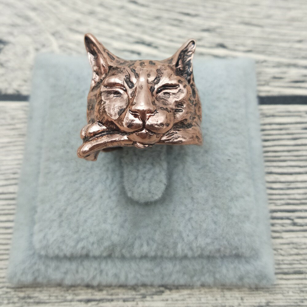 【送料無料】猫　キャット　リング　エルフィンビンテージレトロクラシックelfin vintage retro classic adjustable sleeping rings women