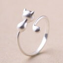 猫　キャット　リング　ポンドリングreeti 925 sterling silver grind arenaceous rings for women