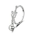 【送料無料】猫 キャット リング mouchukiシルバーmouchuki silver plated lovely hollow cat for women girls(4)