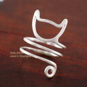 【送料無料】猫 キャット リング la maxza 925スターリングjewelrylovelyネコla maxza 925 solid sterling silver jewelrylovely cat kitten(4)