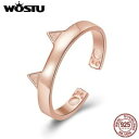 【送料無料】猫 キャット リング wostu925スターリングローズwostu 925 sterling silver rose gold cat ring f...