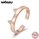 【送料無料】猫 キャット リング スターリングシルバーローズリングwostu 925 sterling silver rose gold cat ring fo...