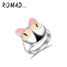 【送料無料】猫 キャット リング トレンディromad microinserted happy cat trendy wedding gift