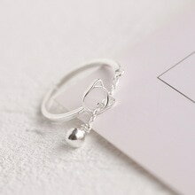 【送料無料】猫 キャット リング 925スターリングjunxinjunxin female girl cute 925 sterling silver rings for women