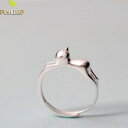 【送料無料】猫　キャット　リング　100925スターリングflyleaf 100 925 sterling silver cat open ring for women