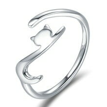 【送料無料】猫 キャット リング zhefanku 100925スターリング