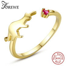 【送料無料】猫 キャット リング forewe 925スターリングシルバーロングforewe 925 sterling silver lovely cat long ring for women
