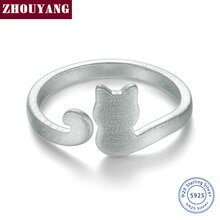 【送料無料】猫　キャット　リング　ワイヤースターリングシルバーzhouyang cute wire drawing little cat 925 sterling silver