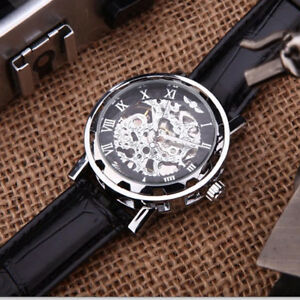 【送料無料】腕時計　メッカニコスケルトンクラシコorologio polso senza batteria automatico meccanico skeleton uomo classico