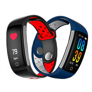 【送料無料】腕時計 スマートブレスレットモニタカラーq6 smart bracelet hr blood pressure blood oxygen monitor 096 color screen pedom