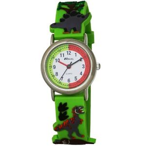 【送料無料】腕時計　ラヴェルキッズグリーンravel eyecatching dinosaur 3d kids green time teacher quartz watch r151359