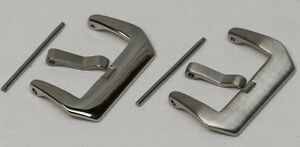 【送料無料】腕時計　ウォッチストラップバックルスクリューポリッシュスチールクラスプスチールプレ