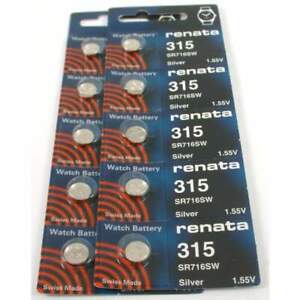 【送料無料】腕時計　バッテリー10 watch battery 315 sr716sw renata v315 sbat sr67
