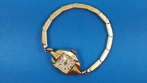 【送料無料】腕時計　ヴィンテージkデラックスvintage 10k rgp navarre deluxe watch * working good