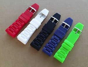 【送料無料】腕時計 シリコンラバーダイバーストラップスポーツウォッチ22mm and 26mm silicone rubber diver sport watch strap