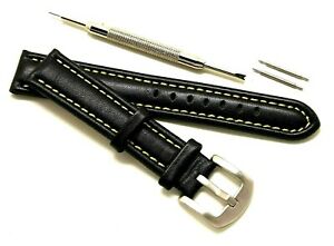 【送料無料】腕時計　イエローステッチウォッチスプリングバーリムーバーツールブラックレザーストラップ
