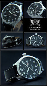 【送料無料】腕時計　バーシールbeobachtungs xxxl 47mm flieger cavadini uhr tagdatum gut lesbar 10bar wdicht