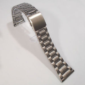 【送料無料】腕時計　ステンレススチールブレスレットプッシュボタンクラスプウォッチwatch bracelet stainless steel 26mm or 28mm width top quality push button clasp