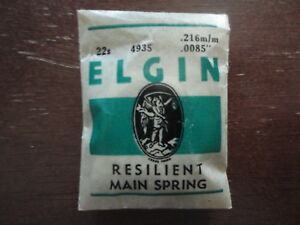 【送料無料】腕時計　サイズ＃モデルelgin resilient mainspring 22 size 4935 1st and 2nd 8 day models nos